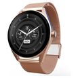 Titan Crest with 3.63 cm AMOLED Display and AOD, Functional Crown, BT Calling Smartwatch with Rose Gold Mesh Strap - image number 1