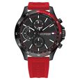Tommy Hilfiger Quartz Multifunction Black Dial Silicone Strap Watch for Men - image number 0