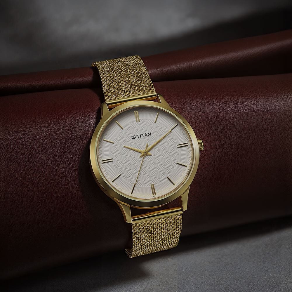 Titan Karishma Quartz Analog White Dial Stainless Steel Strap Watch for Men-image-35