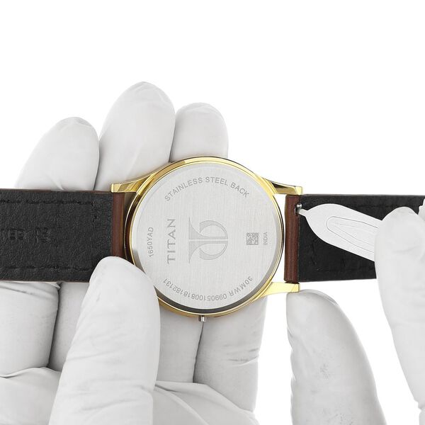 22 mm Brown Genuine Leather Straps for Men - image number 5