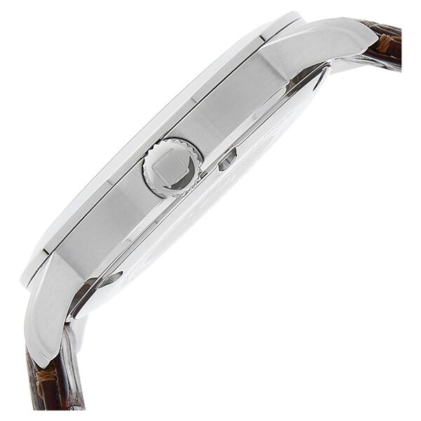 Xylys Swiss Analog with Date Silver Leather Strap and Silver Dial Watch For Men - image number 2