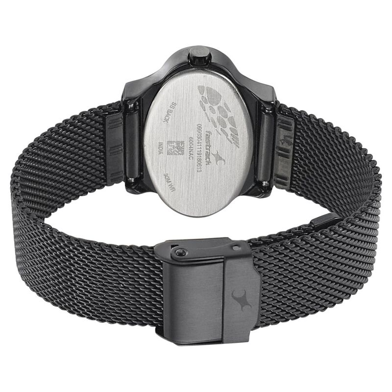 Fastrack Hitlist Quartz Analog Black Dial Stainless Steel Strap Watch for Girls - image number 4