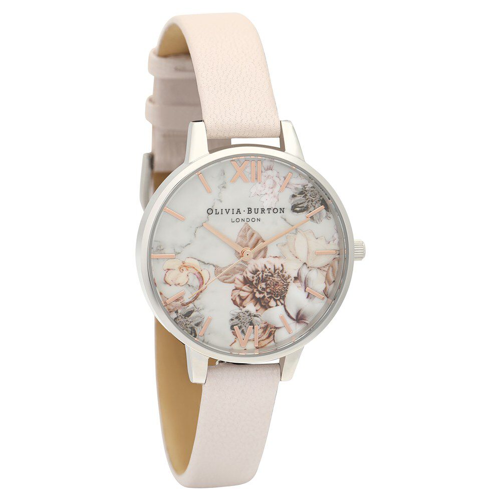Marble floral grey lilac hotsell & rose gold watch