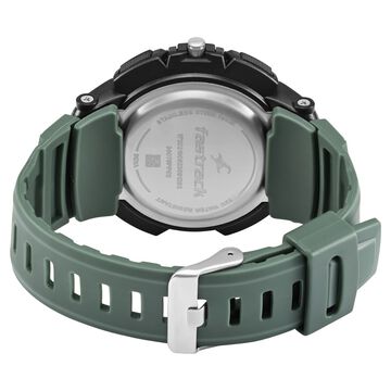 Fastrack AnaDigi Black Dial Green Colour Plastic Strap Unisex Watch
