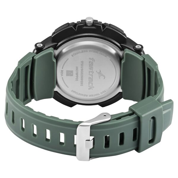 Fastrack AnaDigi Black Dial Green Colour Plastic Strap Unisex Watch - image number 4