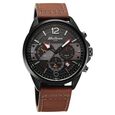 Titan Octane Cred Analog with Black Dial Brown Leather Strap Watch for Men - image number 1