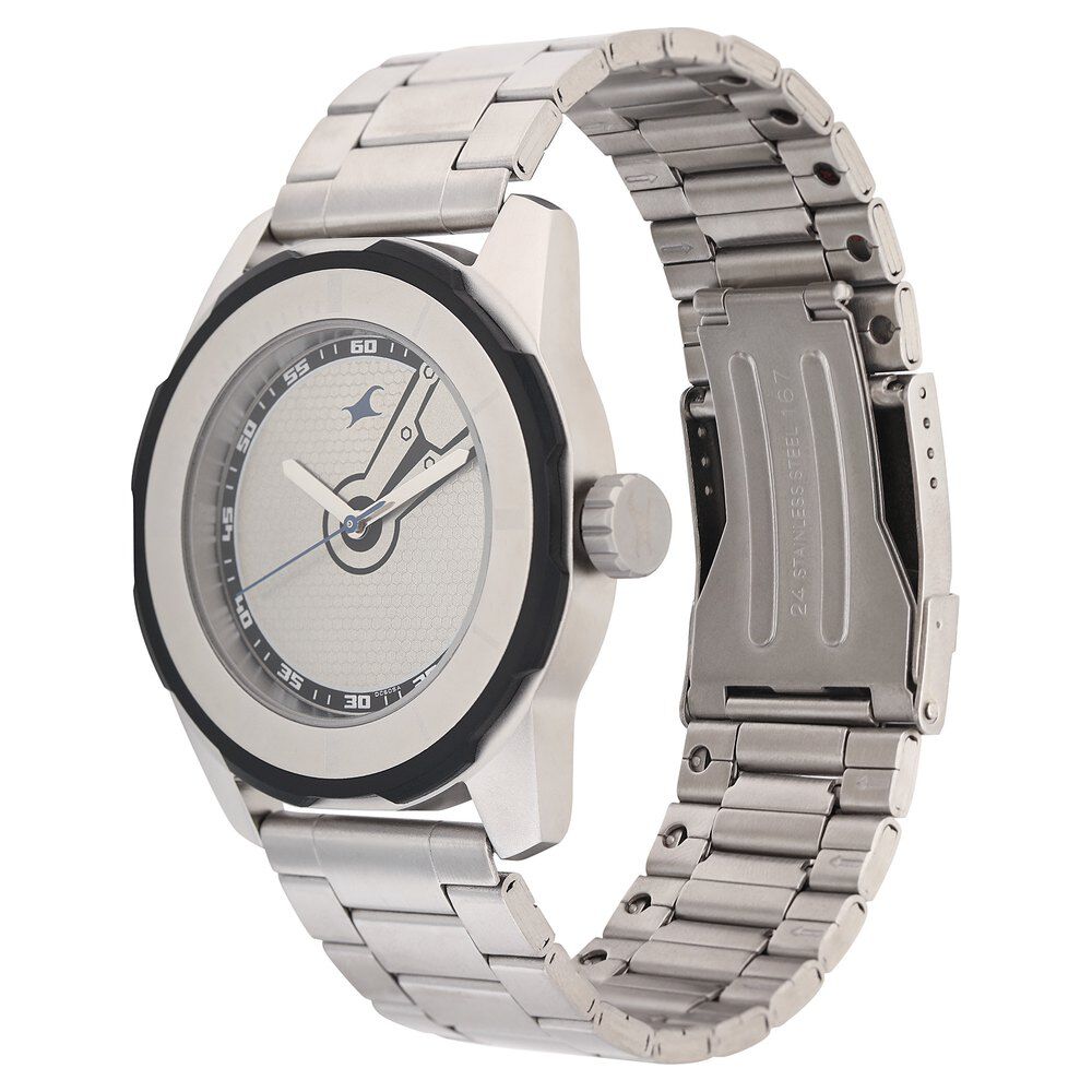 Buy Online Fastrack Quartz Analog Silver Dial Stainless Steel