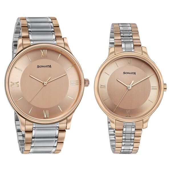 Stainless Steel Sonata Wedding Collection Pair Watches Buy Online