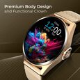 Titan Crest with 3.63 cm AMOLED Display with AOD, Functional Crown, BT Calling, Premium Smartwatch with Black Strap - image number 3