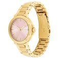 Tommy Hilfiger Quartz Analog Pink Dial Golden Stainless Steel Strap Watch For Women - image number 1