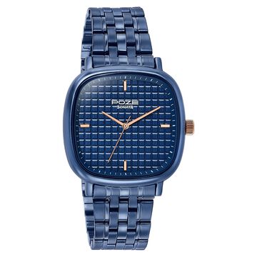 Sonata Poze Quartz Analog Blue Dial Blue Colour Stainless Steel Strap Watch For Men