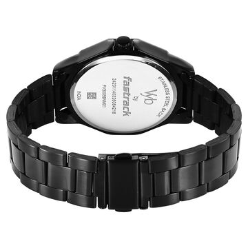 Vyb Drift By Fastrack Quartz Analog Green Dial Black Stainless Steel Strap Watch For Guys
