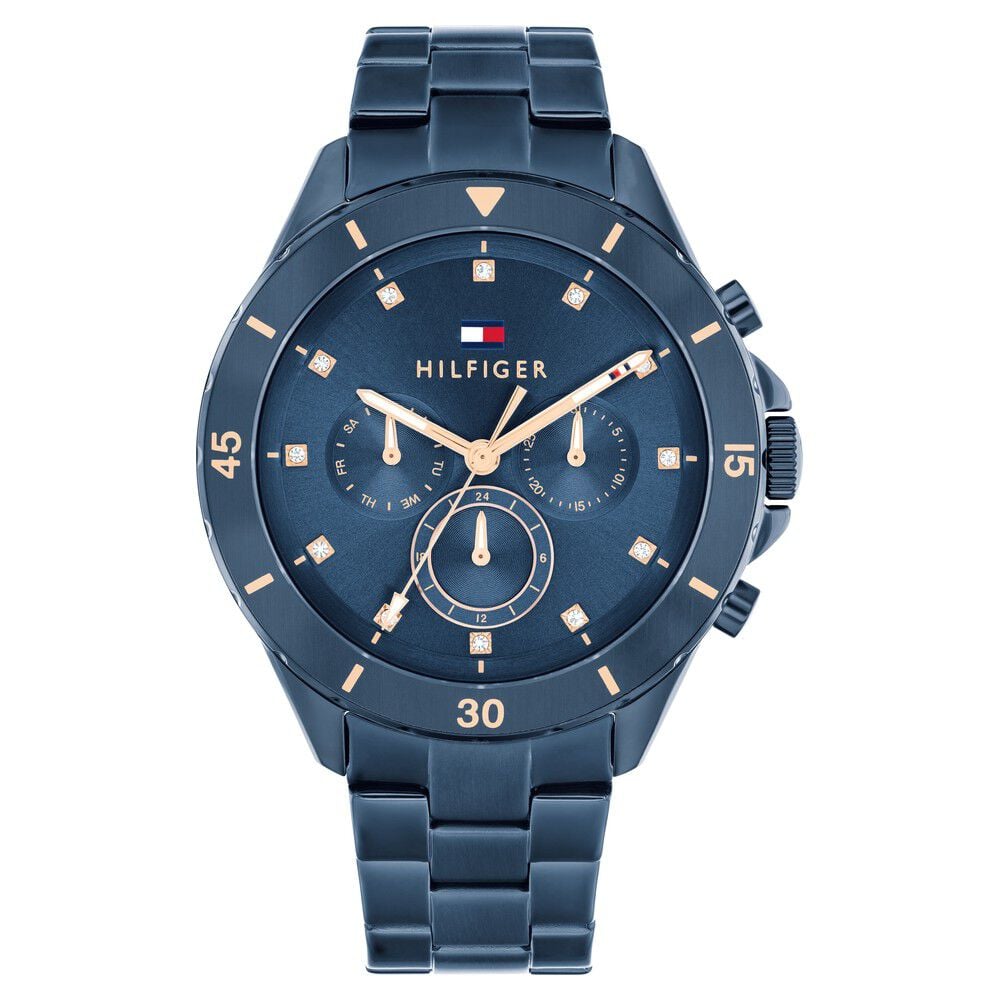 Tommy Hilfiger Multifunction Blue Dial Blue Color Stainless Steel Strap Watch For Women-image-41