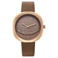 Fastrack Gelato rosegold analog leather strap watch with Chocolate dial for Girls - image number 0