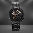 Fastrack Exuberant Quartz Multifunction Black Dial Stainless Steel Strap Watch for Guys - image number 0