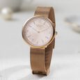 Sonata Poze Quartz Analog Rose Gold Dial Mesh Strap Watch for Women - image number 0