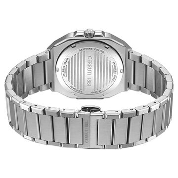Cerruti 1881 Quartz Multifunction Black Dial Silver Stainless Steel Strap Watch For Men