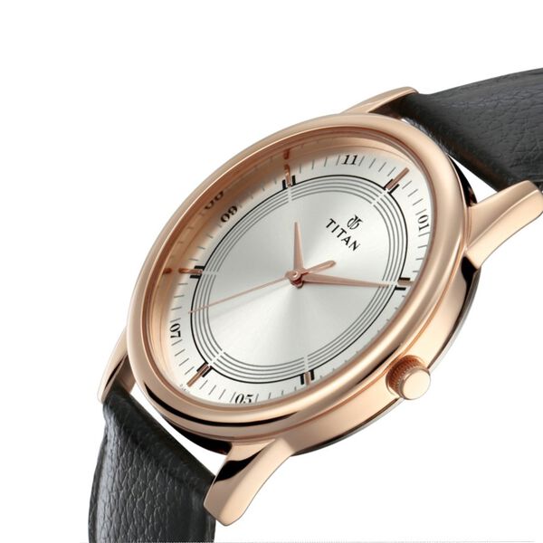 Titan Bandhan Silver Dial Analog Leather Strap watch for Couple - image number 1