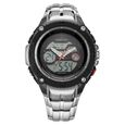 Fastrack Deux Machina Quartz Analog Digital Red Dial Stainless Steel Strap Watch for Guys - image number 1
