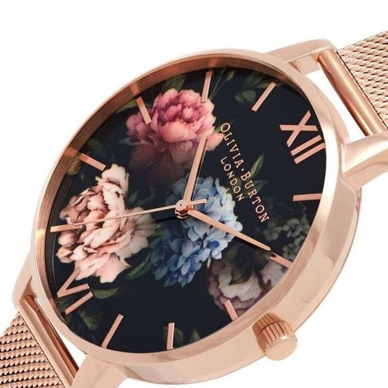Burton Floral Olivia Burton Dark Bouquet Watch Floral Watches