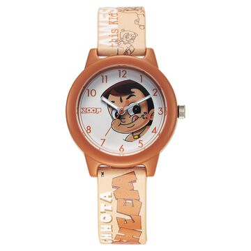 Zoop By Titan Chhota Bheem Quartz Analog White Dial Multicoloured Plastic Strap Watch For Kids