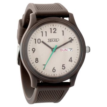 Zoop Back To School Analog Unisex Watch For Kids With White Dial And Brown Strap From House Of Titan