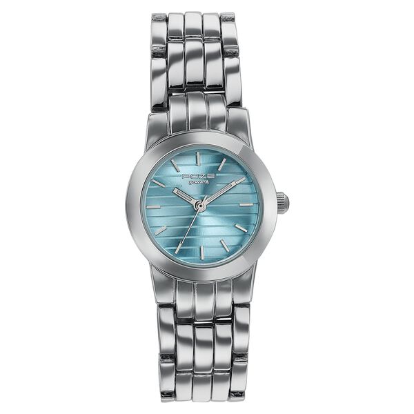 Poze Poze Quartz Analog Blue Dial Silver Metal Strap Watch For Women - image number 1