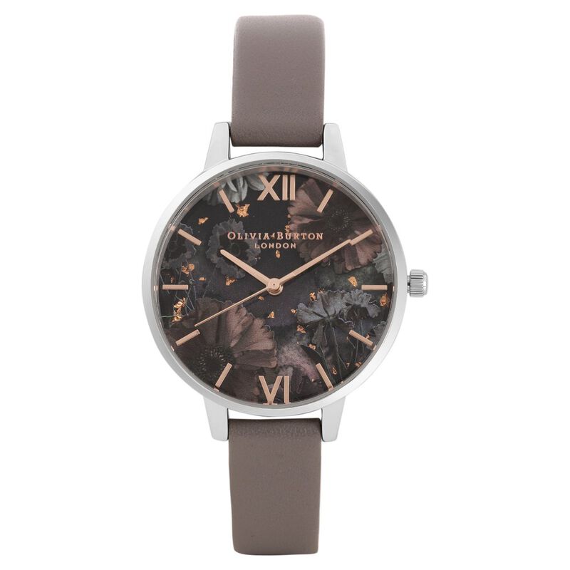 Olivia Burton Quartz Analog Multicoloured Dial Leather Strap Watch for Women