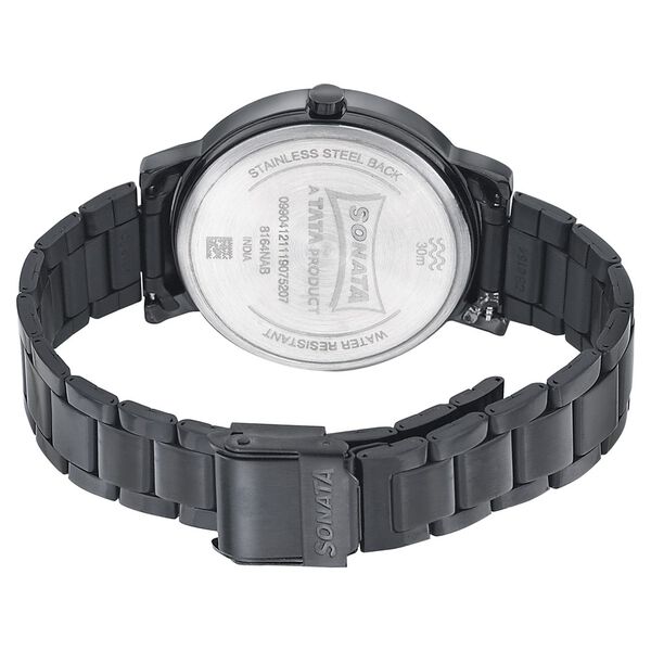 Sonata Onyx Black Dial Women Watch With Stainless Steel Strap - image number 3