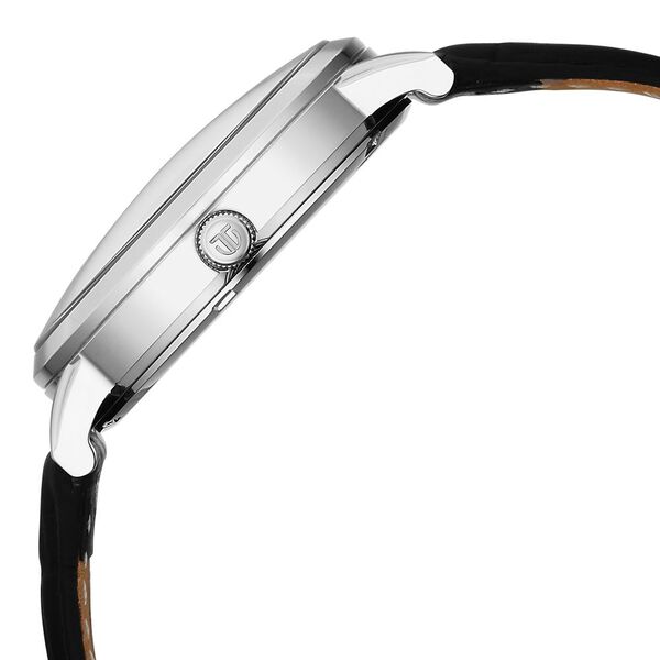 Titan Elegance Analog with Date by Hand and Dark Grey Dial Black Leather Strap Watch for Men - image number 4
