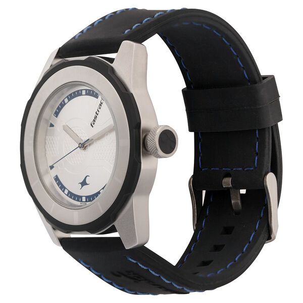 Fastrack Quartz Analog Silver Dial Plastic Strap Watch for Guys - image number 2