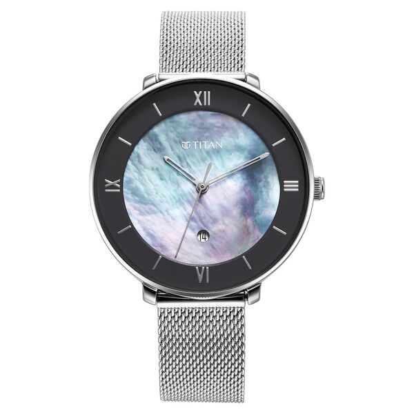 Titan Workwear Mother Of Pearl Dial Analog Stainless Steel Strap watch for Women - image number 0