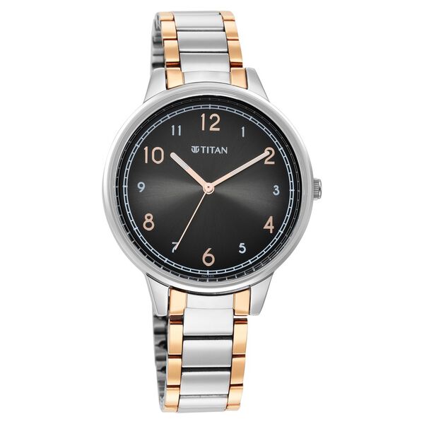 Titan Trendsetters Anthracite Dial Women Watch With Stainless Steel Strap - image number 0