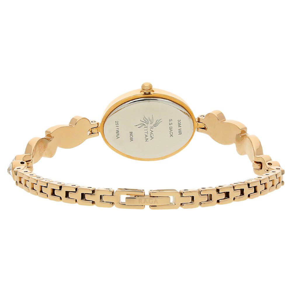 Buy Online Titan Raga Foliage Rose Gold Dial Women Watch With Metal Strap ns2511wm05 Titan