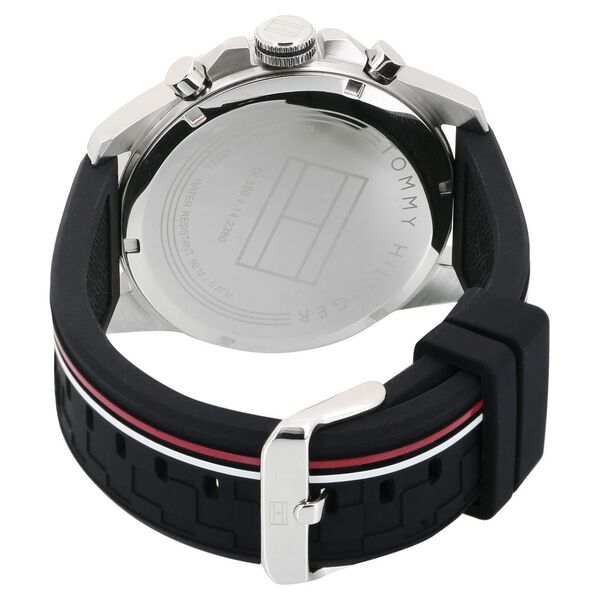 Tommy Hilfiger Quartz Multifunction Black Dial Silicone Strap Watch for Men - image number 3