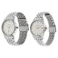 Titan Quartz Analog with Day and Date Silver Dial Stainless Steel Strap Watch for Couple - image number 1