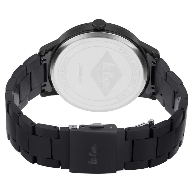 Lee Cooper Quartz Analog Grey Dial Metal Strap Watch for Men - image number 4