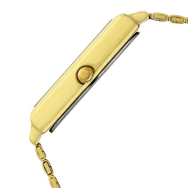 Titan Quartz Analog with Date Champagne Dial Golden Stainless Steel Strap Rectangular Shaped Watch For Men - image number 2