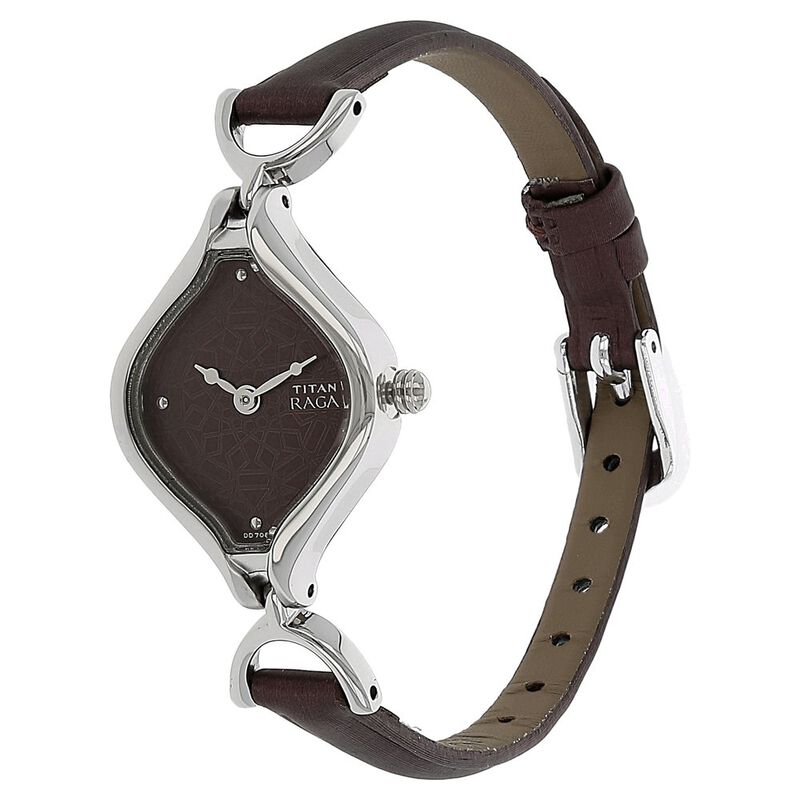 Titan Raga Brown Dial Women Watch With Leather Strap - image number 1