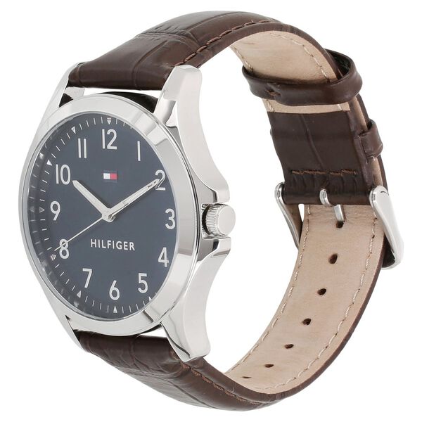 Tommy Hilfiger Quartz Analog Blue Dial Leather Strap Watch for Men - image number 1