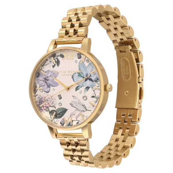 Olivia Burton Quartz Analog Multicoloured Dial Stainless Steel Strap Watch for Women - image number 2