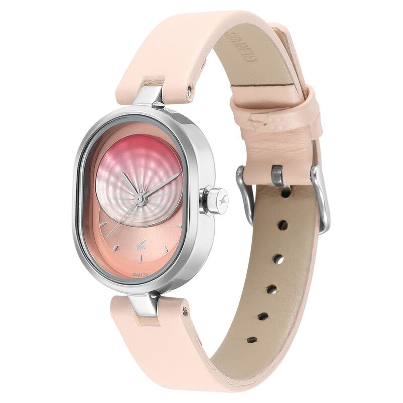 Fastrack Uptown Retreat Quartz Analog Pink Dial Leather Strap Watch for Girls - image number 3