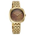 Titan Aura Quartz Analog Brown Mother of Pearl Dial Golden Stainless Steel Strap Watch for Women - image number 1