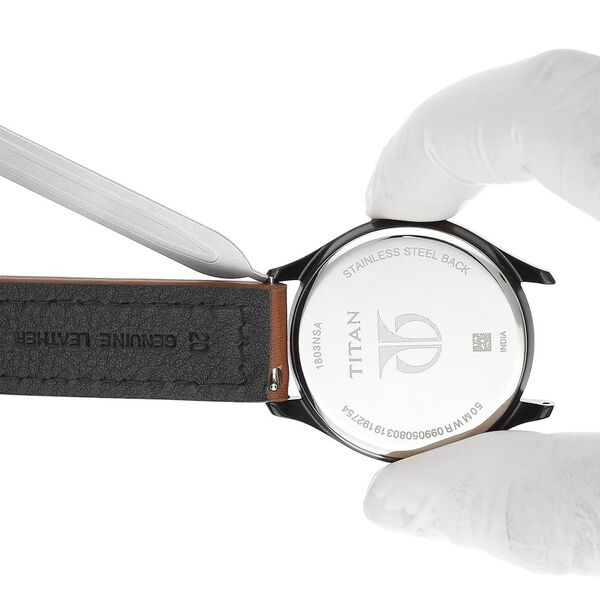 20 mm Tan Genuine Leather Straps for Men - image number 6