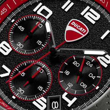 Ducati Quartz Chronograph Black Dial Black Stainless Steel Strap Watch For Men