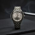 Titan Weekender 60 Hours Power Reserve Concealed Automatic Analog White Dial Stainless Steel Strap Watch for Men