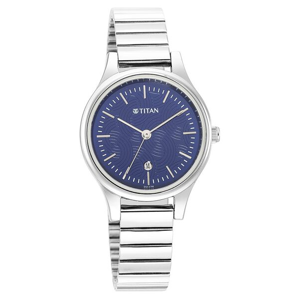 Titan Karishma Blue Dial Metal Strap Watch for Women - image number 0
