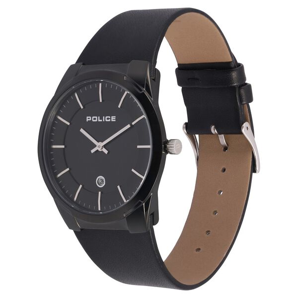 Police Quartz Analog Black Dial Leather Strap Watch for Men - image number 2