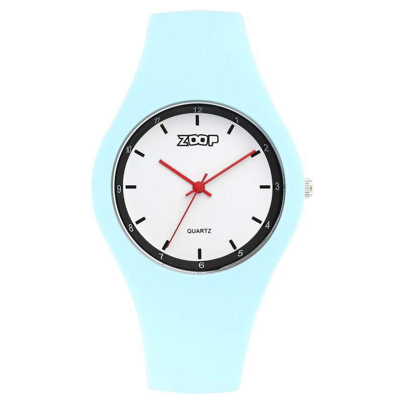 Zoop By Titan Pop Integrated Quartz Analog White Dial Silicone Strap Watch for Kids