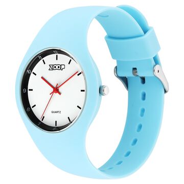 Zoop Analog Watch with White Dial & Blue Strap for Girls Kids, from House of Titan
